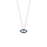 Evil Eye Necklace. Diamond Necklace. Blue Sapphires. Tear drop necklace. Fine Jewelry. Gift. Κολιέ μάτι. Κολιέ για δώρο μάτι. Χρυσό κολιέ. Κολιέ με διαμάντια. Κολιέ με ζαφείρια. Μάτι φυλαχτό. 