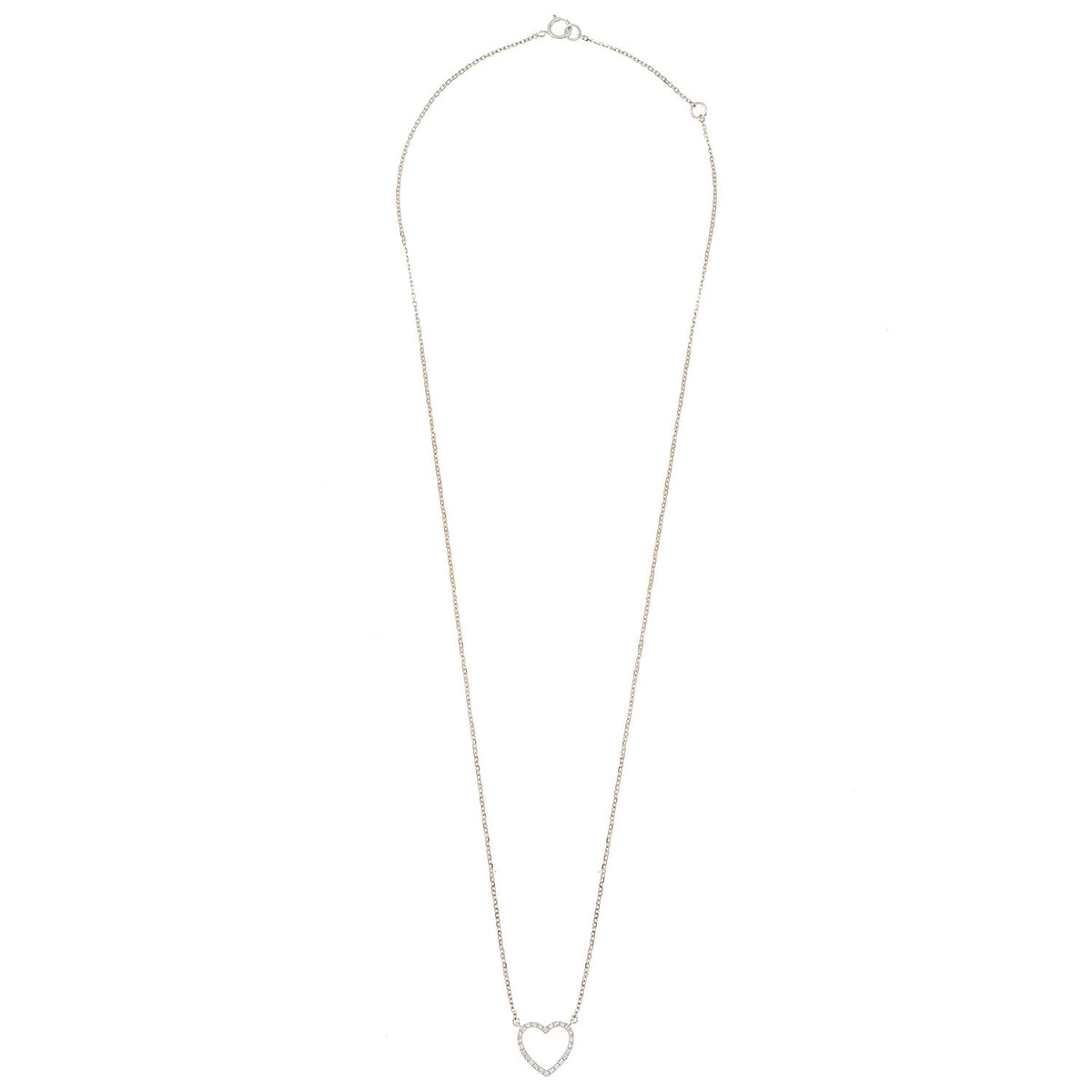 Diamond Necklace. Heart Necklace. Necklace Gift. Charm Gift. Diamond heart. Chain Necklace. Anatol Jewelry. Fine Jewelry. Golden Hall. Kifissia. Athens.