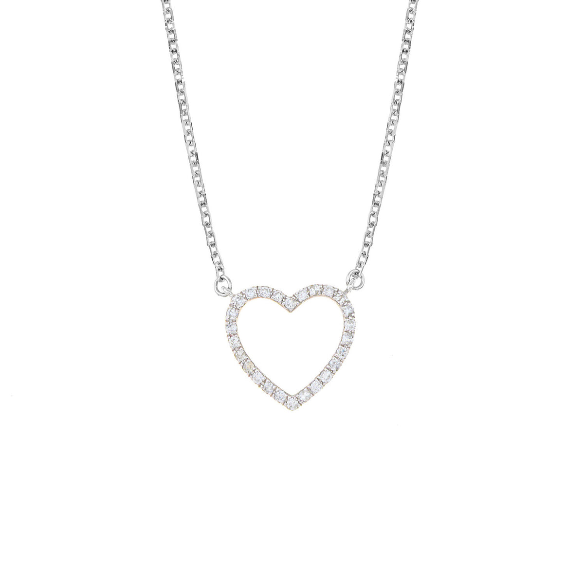 Diamond Necklace. Heart Necklace. Necklace Gift. Charm Gift. Diamond heart. Chain Necklace. Anatol Jewelry. Fine Jewelry. Golden Hall. Kifissia. Athens.