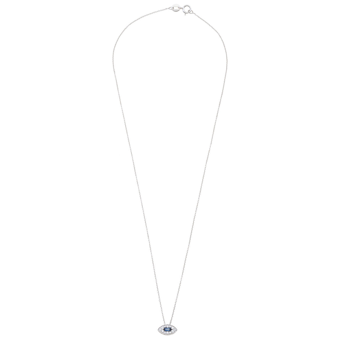 Blue Baguette Eye Necklace