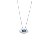 Blue Baguette Eye Necklace
