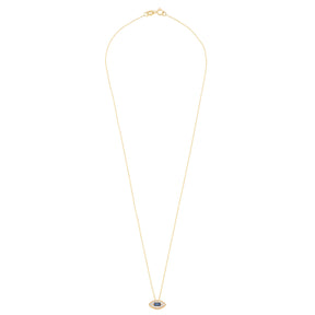 Blue Baguette Eye Necklace