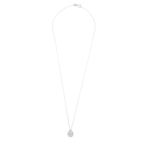 Blue Aqua Drop Eye Necklace