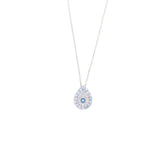 Blue Aqua Drop Eye Necklace