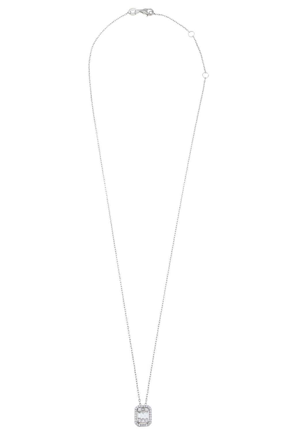 Rectangle Diamond Necklace