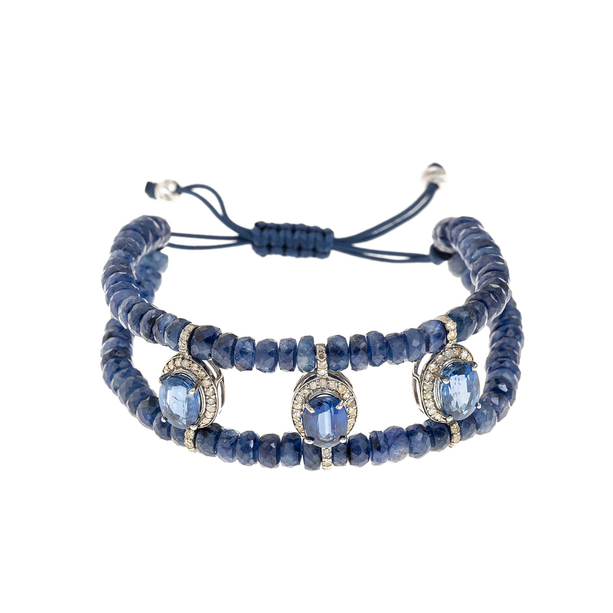 Gold and diamond chain bracelet. Sapphire bracelet. Blue Sapphire bracelet. Diamond and sapphire bracelet. Anatol jewellery. Fine jewellery. Χρυσά κοσμήματα. Χρυσό βραχιόλι. Βραχιόλι με μπριγιάν. Βραχιόλι με ζαφείρι. Βραχιόλι με διαμάντια και ζαφείρια.