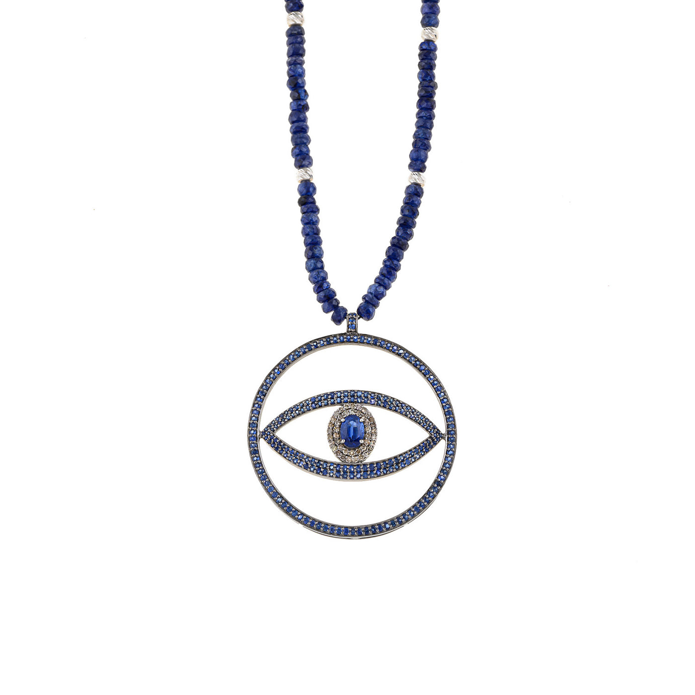 Evil Eye Necklace. Diamond Necklace. Blue Sapphires. Tear drop necklace. Fine Jewelry. Gift. Κολιέ μάτι. Κολιέ για δώρο μάτι. Χρυσό κολιέ. Κολιέ με διαμάντια. Κολιέ με ζαφείρια. Μάτι φυλαχτό. 