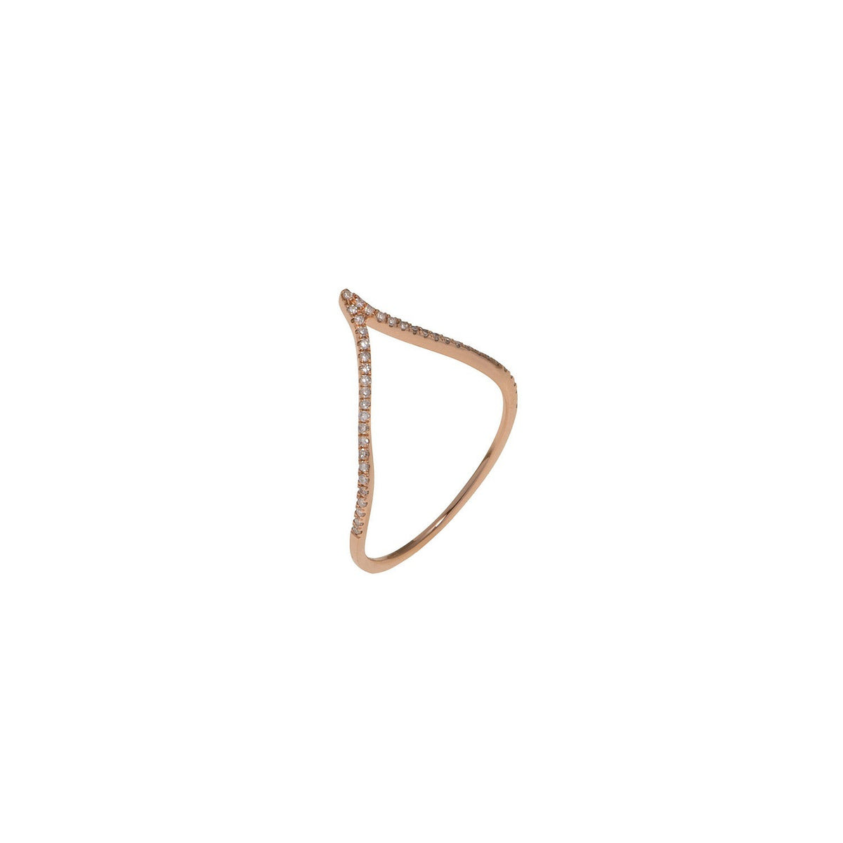 Black Diamond Curve Ring