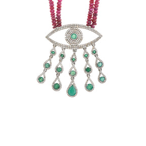 Green Oasis Eye Necklace
