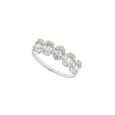 Oval Diamond Clusters Eternity Ring