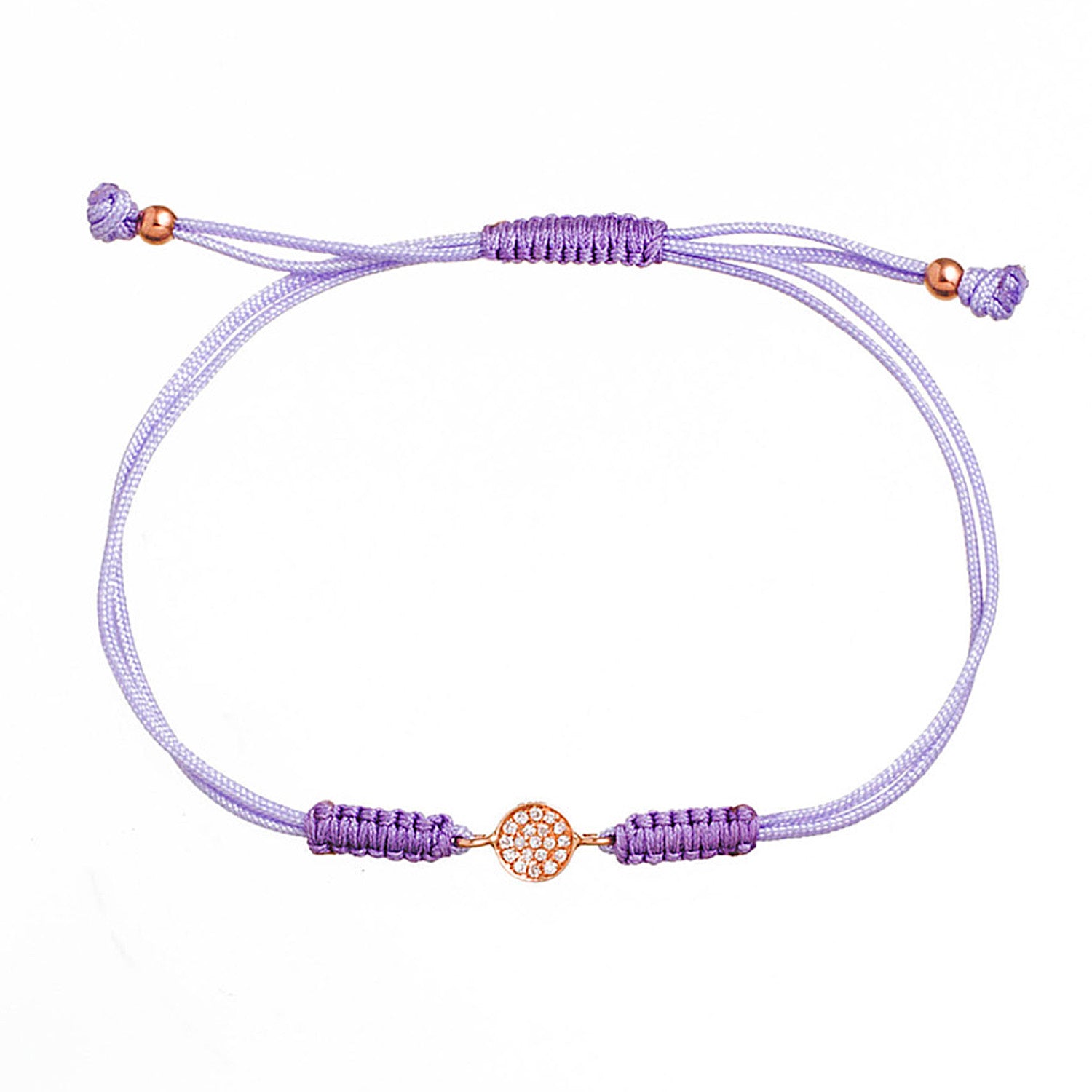 Diamond Circle Cord Bracelet