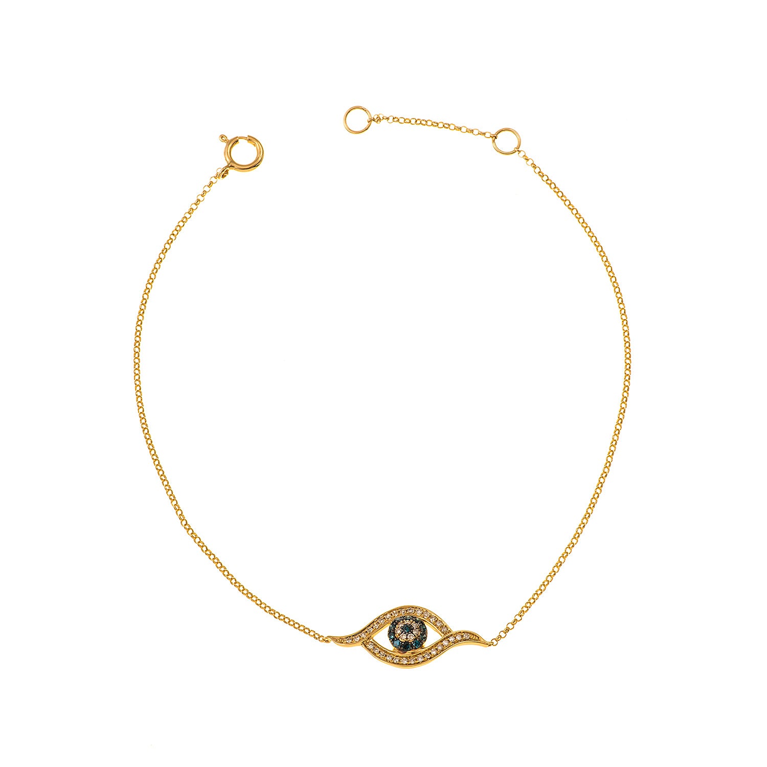 Diamond bracelet. Gold Bracelet. 18k gold bracelet. 14k gold bracelet. Rose Gold Bracelet. Yellow gold bracelet. White Gold Bracelet. Bracelets. Gift Bracelet. Perfect bracelet for present. Precious stone bracelet. Chain Bracelet. Bangle Bracelet. Anatol jewelry. Fine Jewelry. Evil Eye Bracelet. Evil Eye.