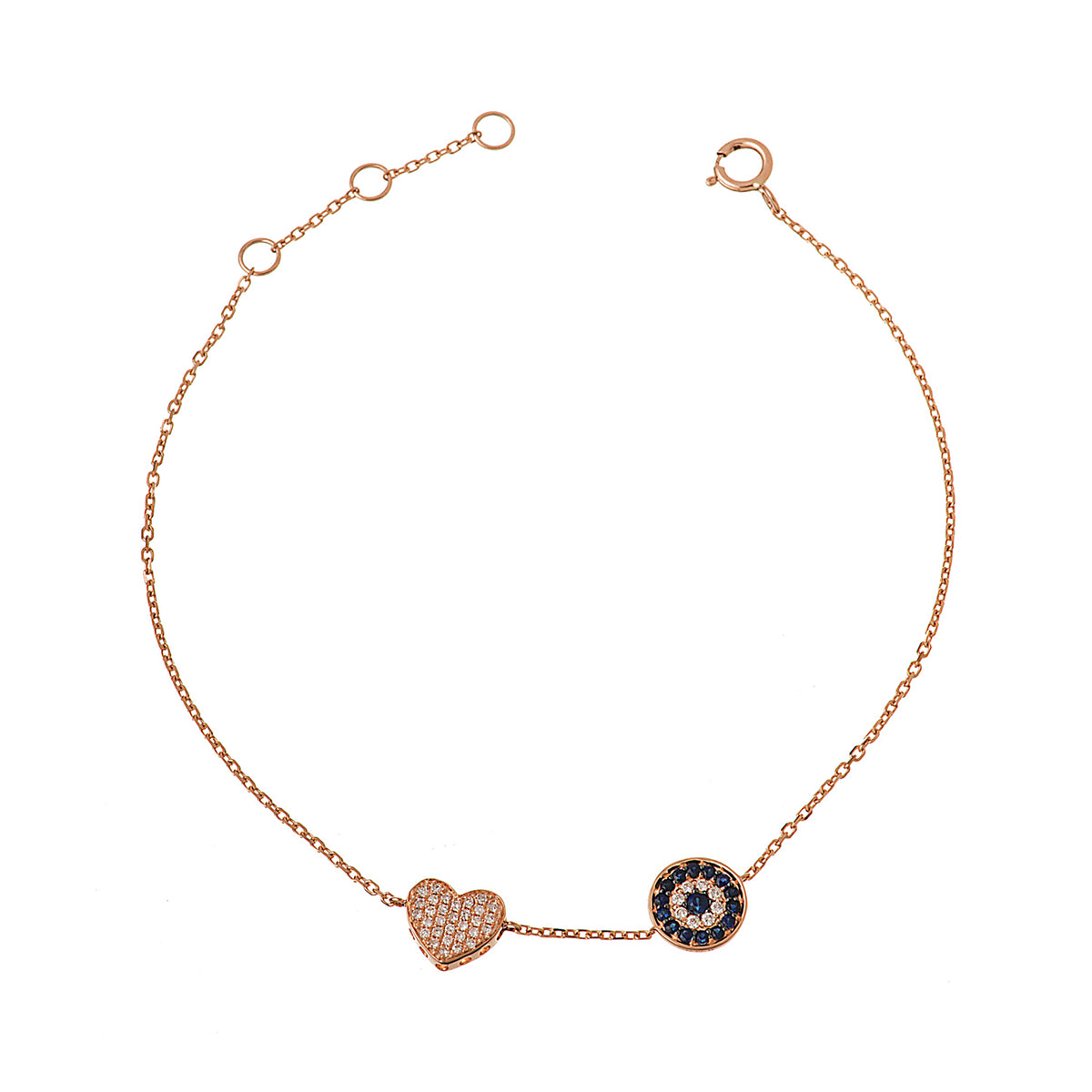 Eye and Heart Bracelet - Anatol Jewelry