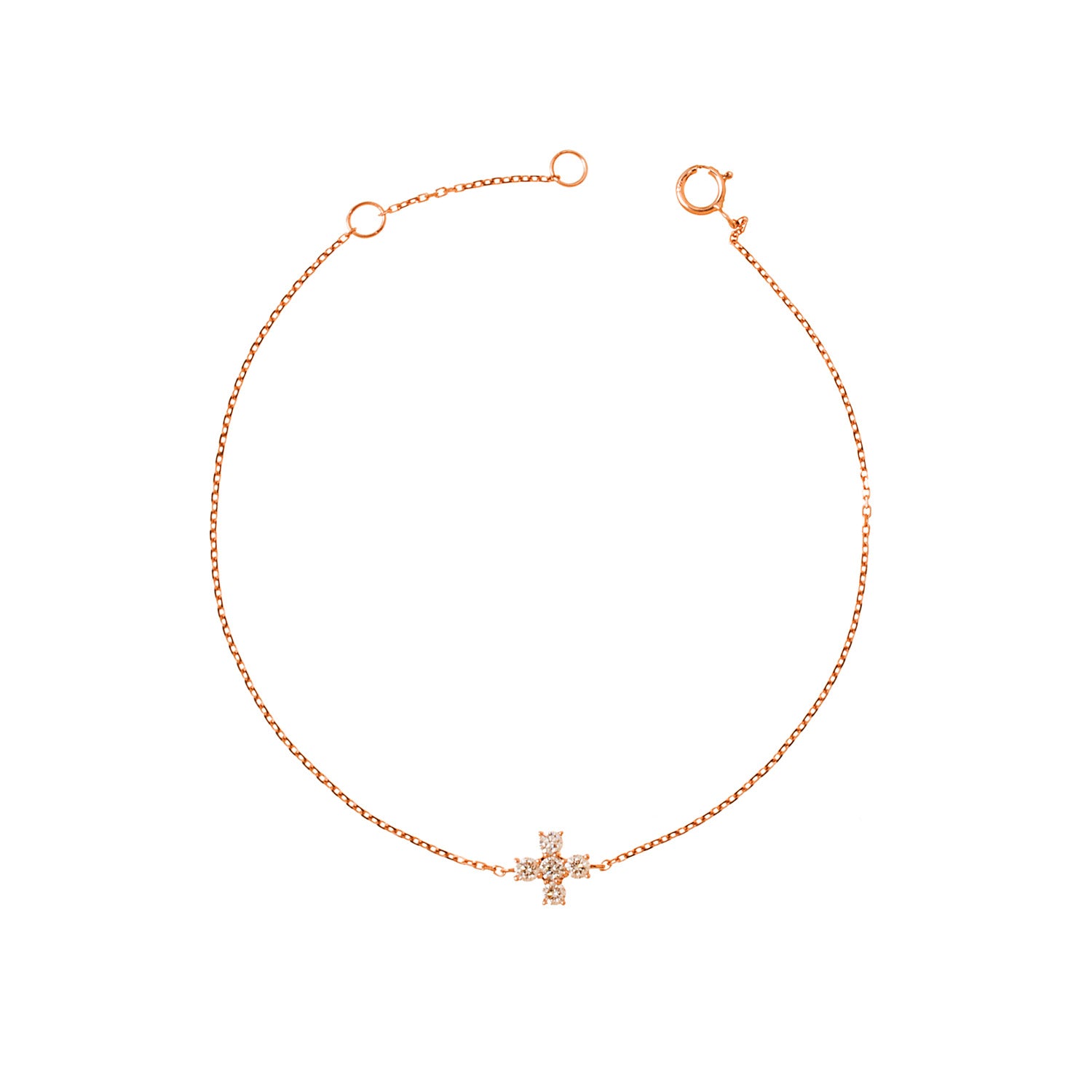Five Diamond Cross Bracelet - Anatol Jewelry