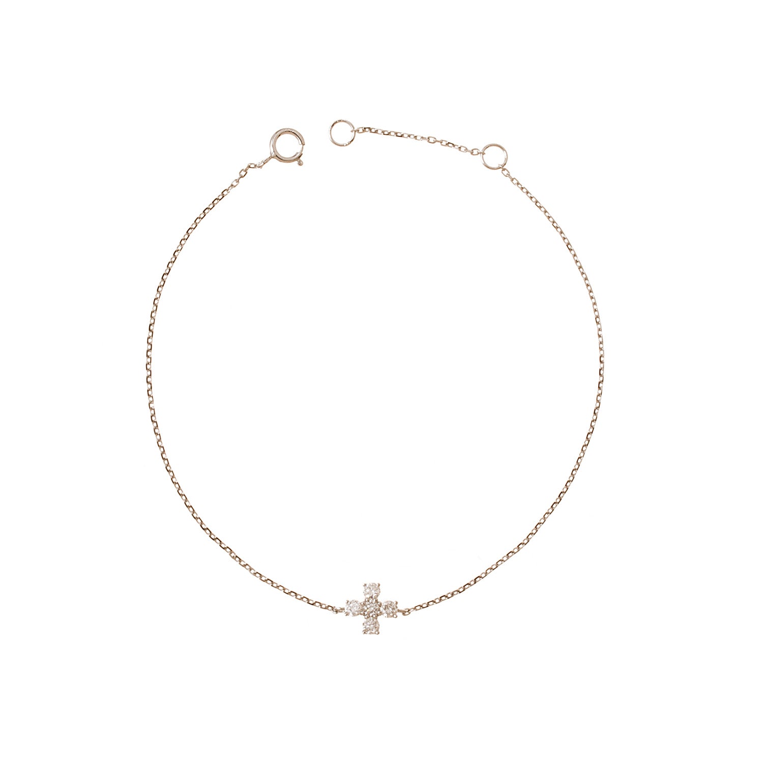 Five Diamond Cross Bracelet - Anatol Jewelry