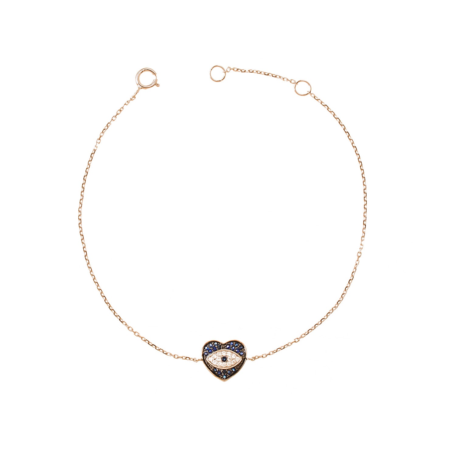 Sapphire Eye-Heart Bracelet - Anatol Jewelry