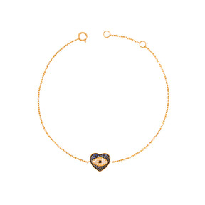 Sapphire Eye-Heart Bracelet - Anatol Jewelry