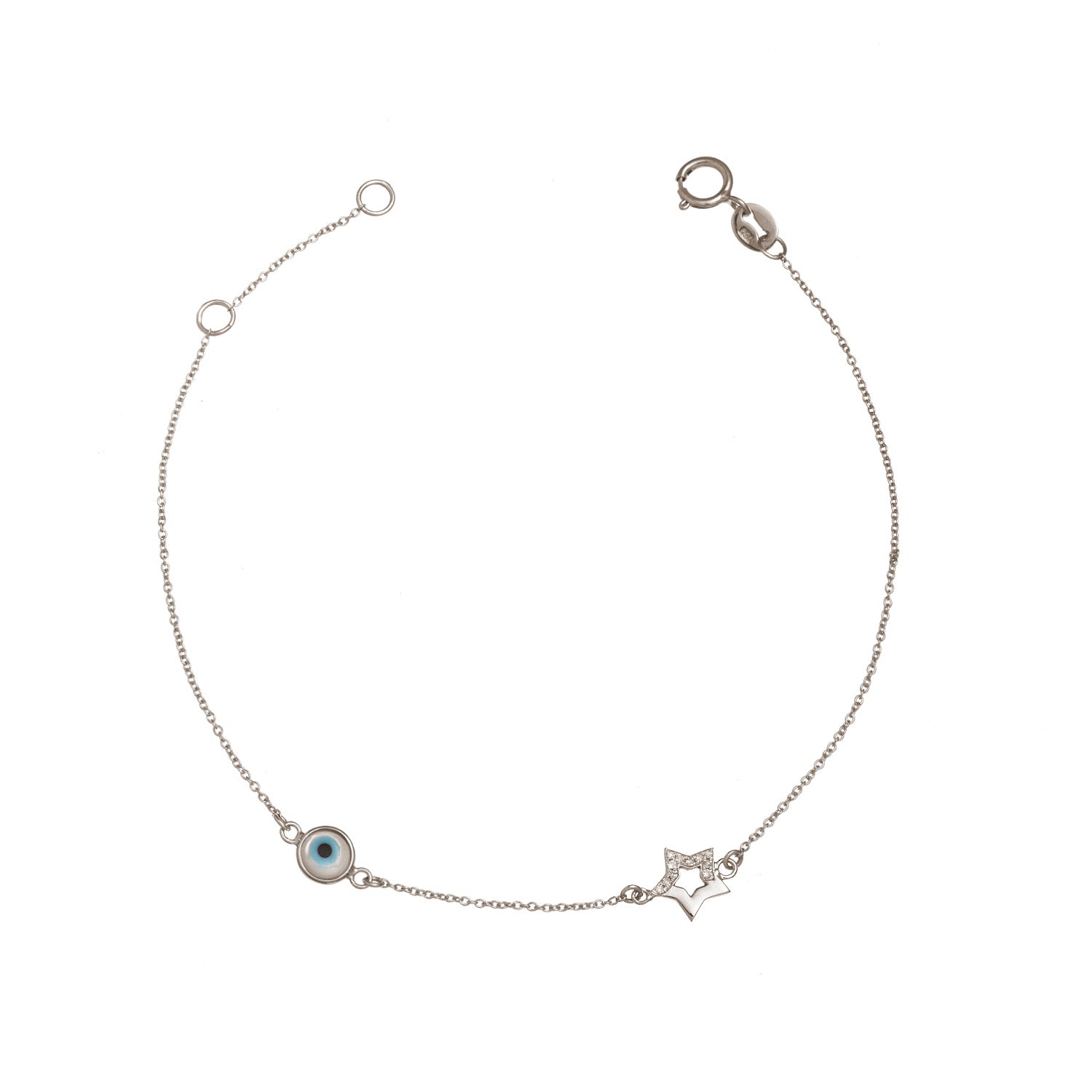 Star Bracelet with Evil Eye - Anatol Jewelry