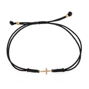 Mini Cross Cord Bracelet