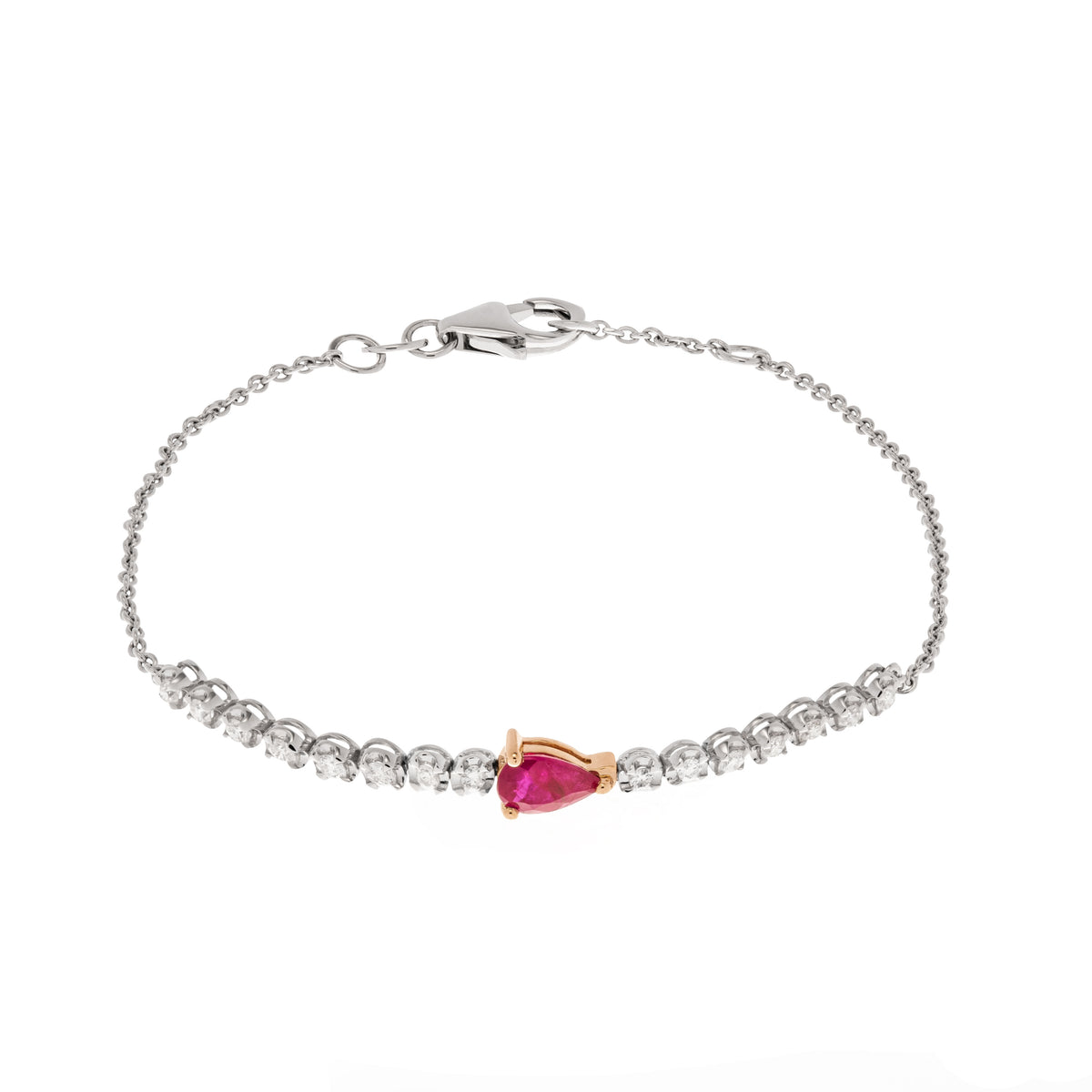 Diamond Bracelet. Ruby bracelet. Diamond tennis bracelet. Diamond and Ruby bracelet