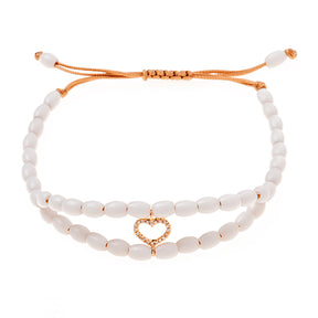 Diamond Heart Helix Bracelet