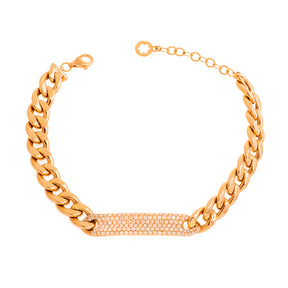 Gold Chain, Diamond Bar bracelet
