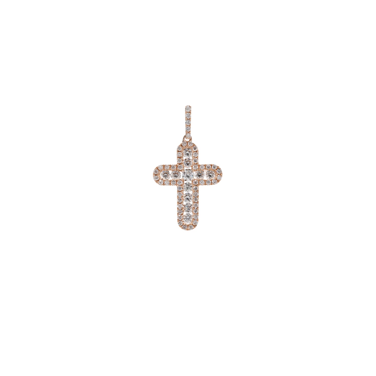 Playful Diamonds Cross Pendant - Anatol Jewelry