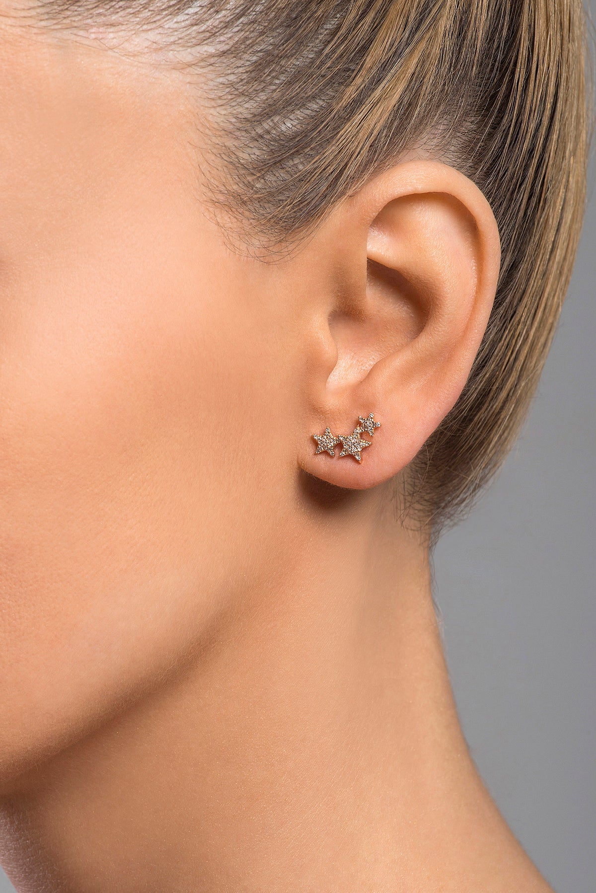 Triple Star Earring - Anatol Jewelry