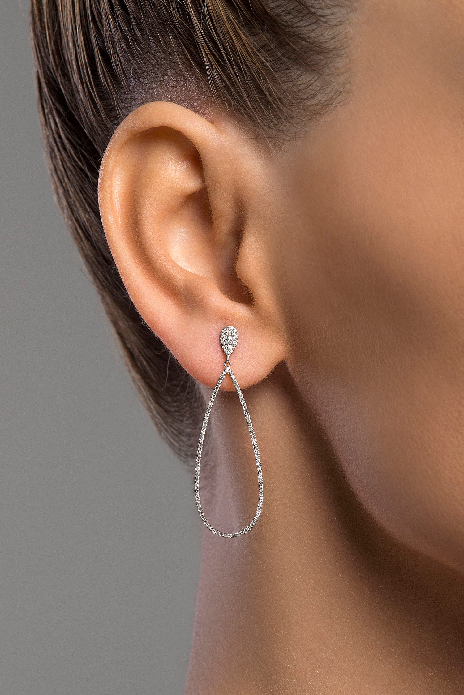 Oval Drop Earrings - Anatol Jewelry