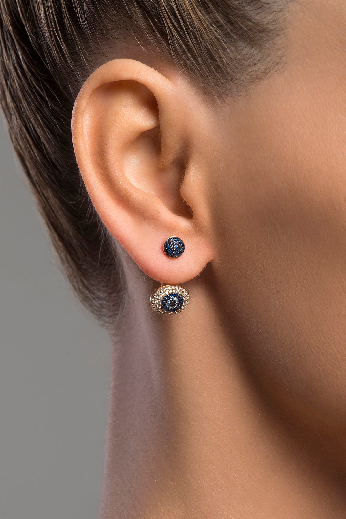 Sapphire Evil Eye Earrings