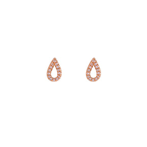 Diamond drop earrings. Diamond drop studs.