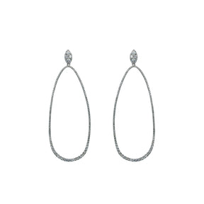 Oval Diamond Earrings