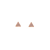 Triangle Stud Earrings. Diamond Studs