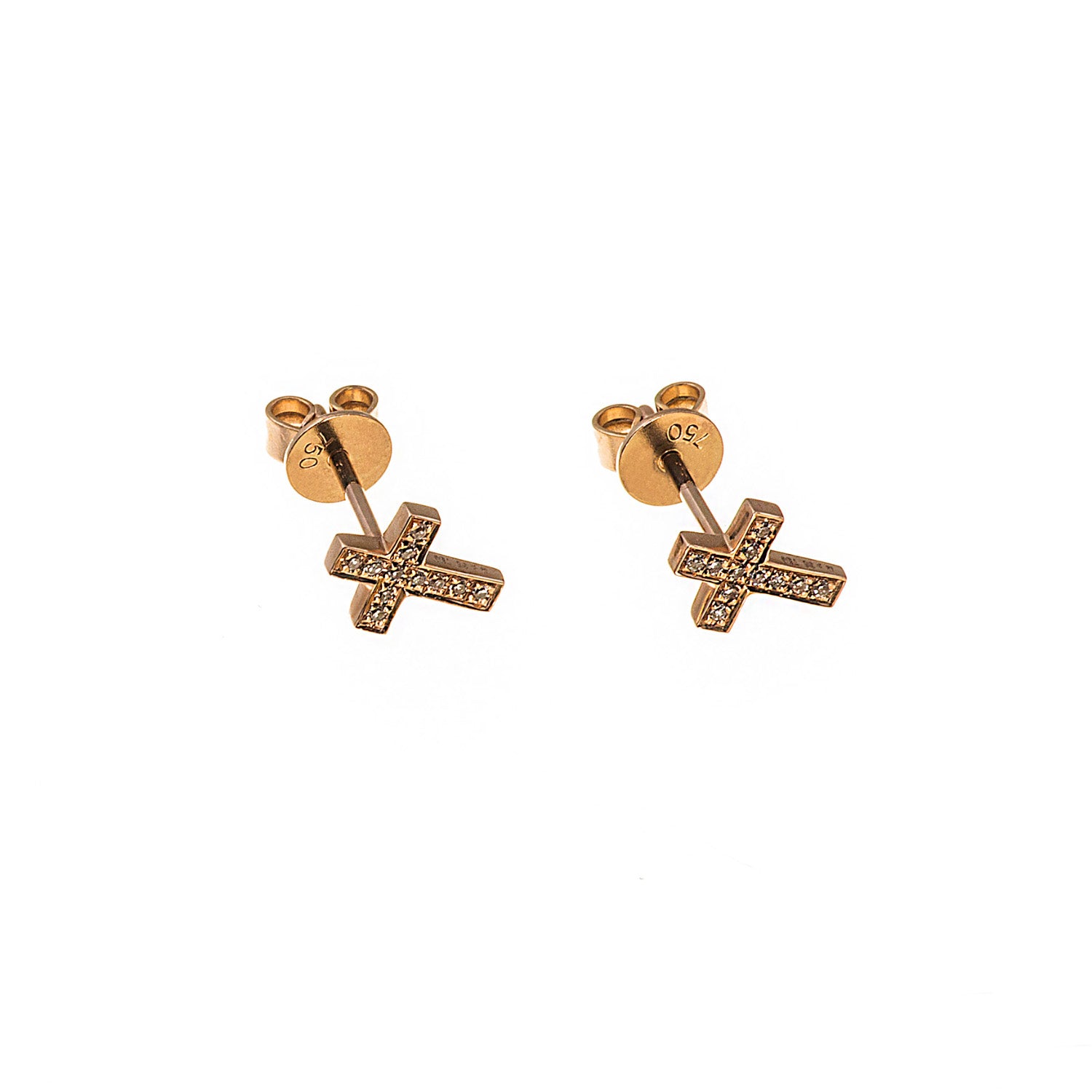 Cross Stud Earrings - Anatol Jewelry