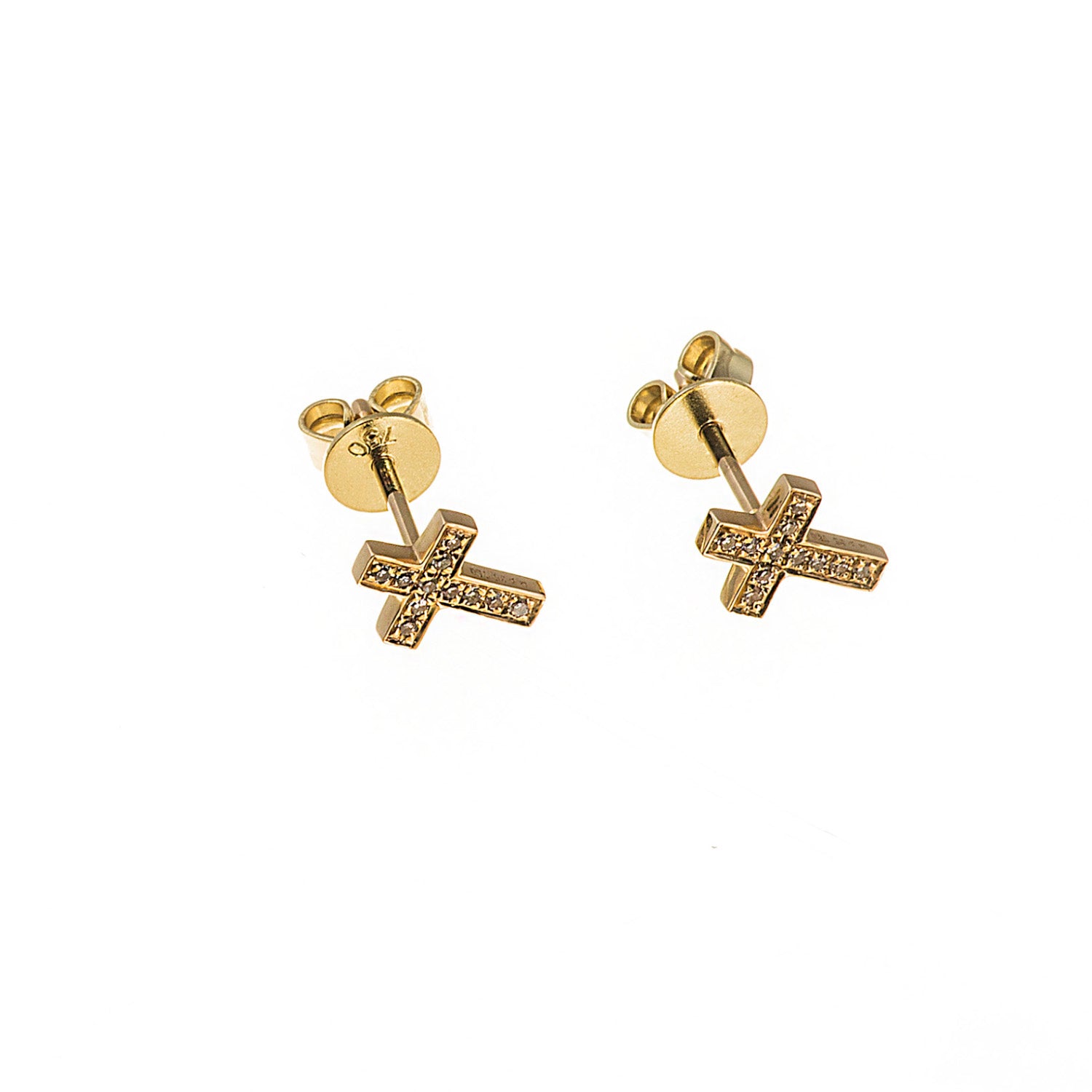 Cross Stud Earrings - Anatol Jewelry