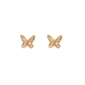Diamond Butterfly Earrings. Butterfly Studs