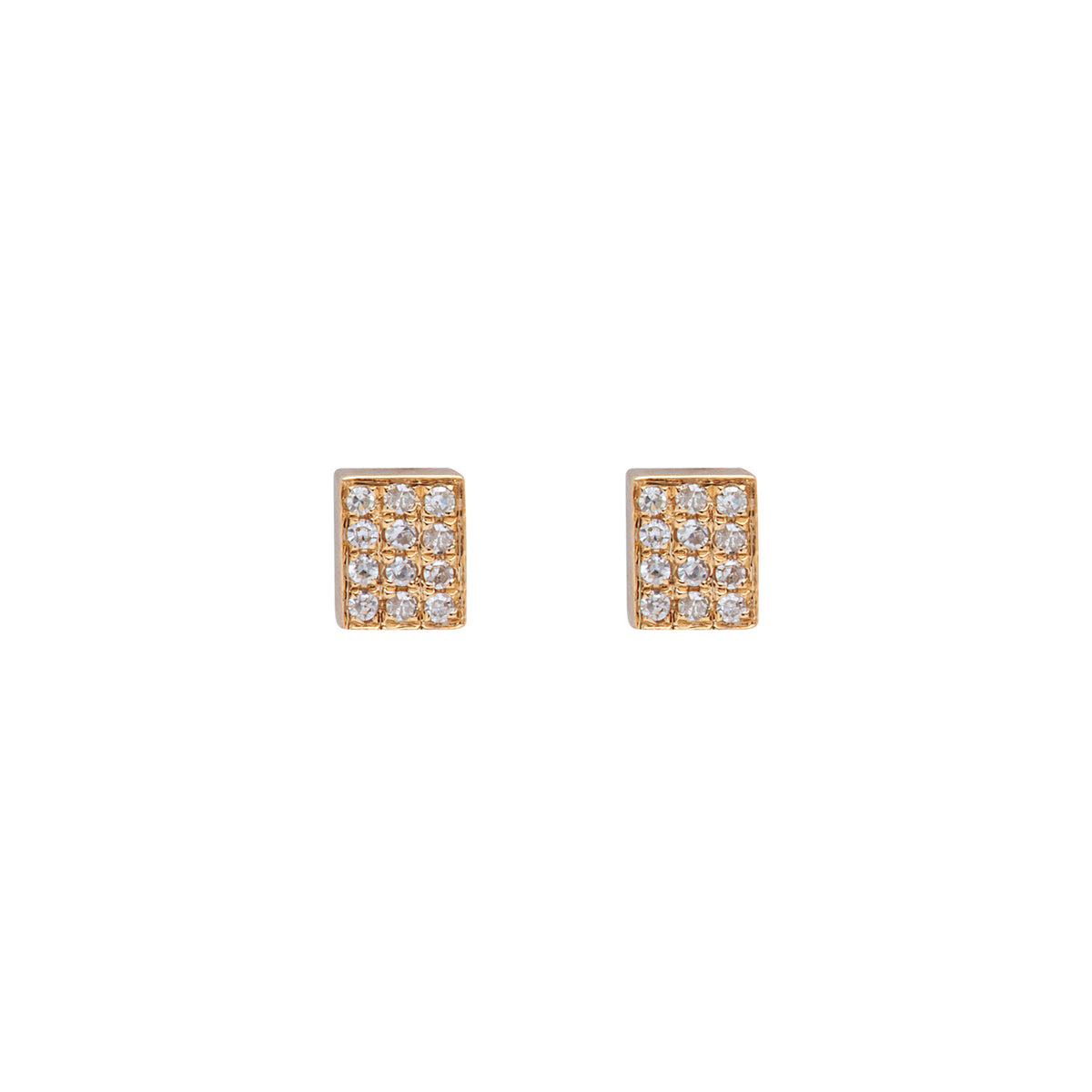 Diamond square studs. Square earrings