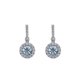 Sapphire Drop and Diamond Earrings