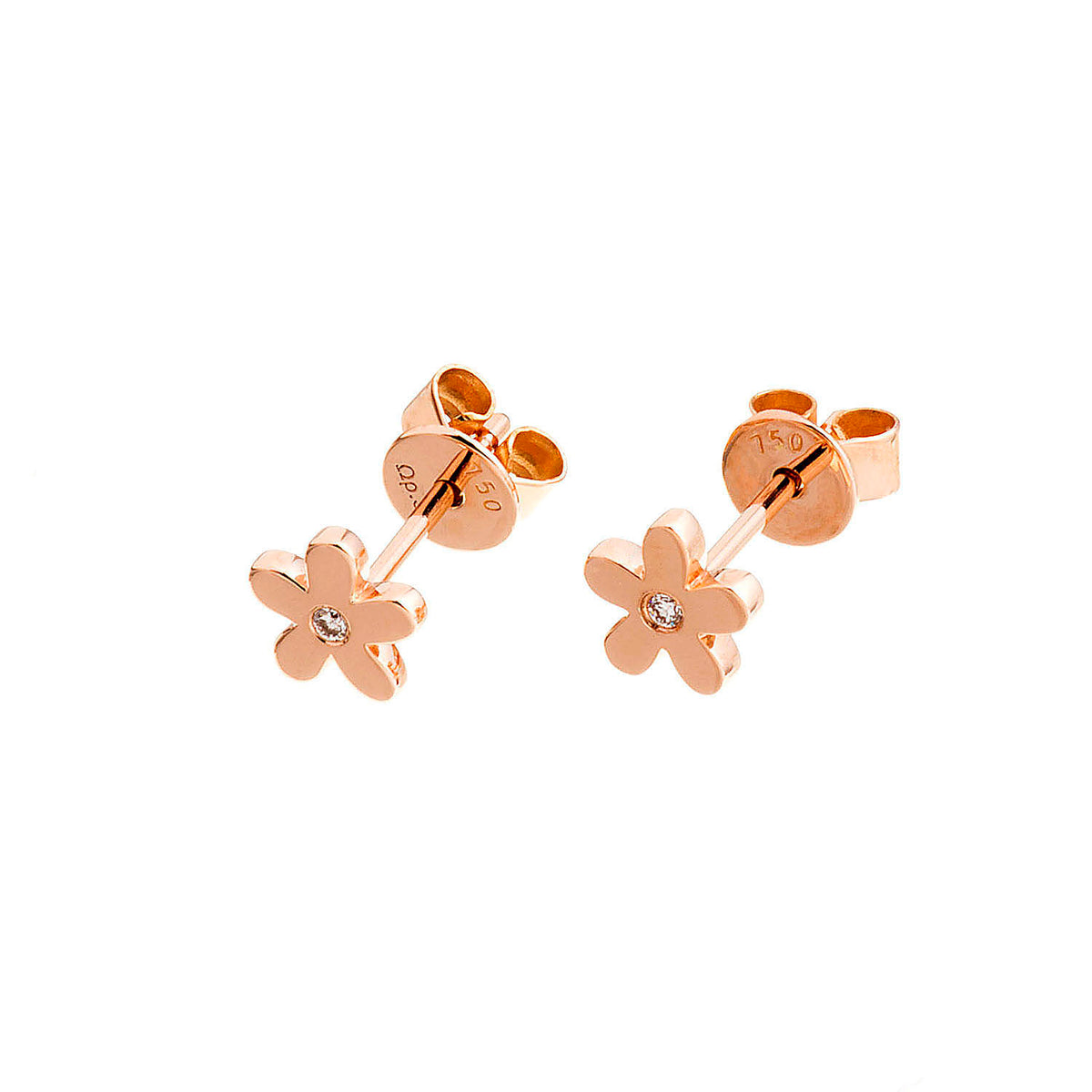 Diamond Flower Earrings