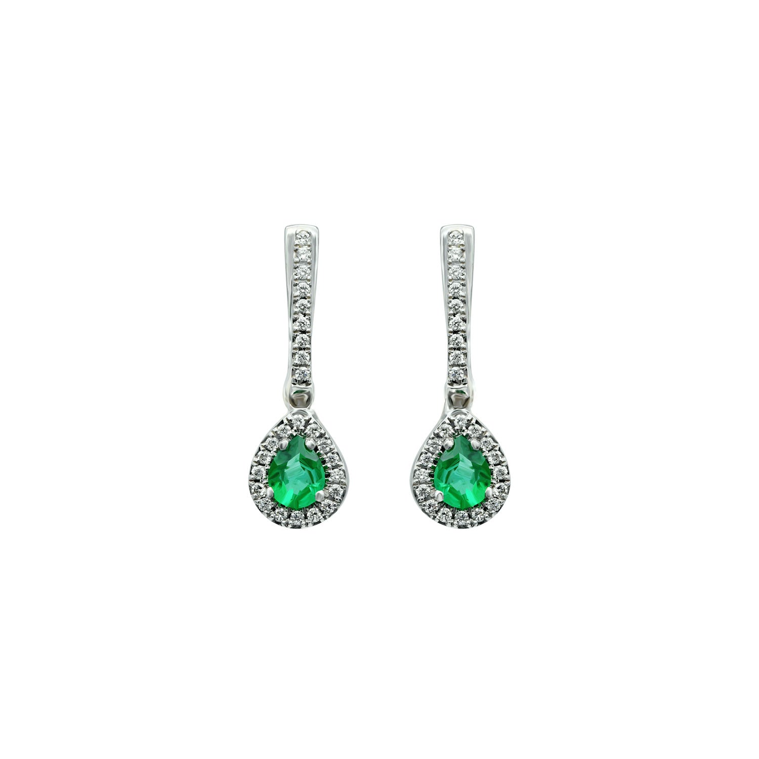 Pear shaped Emerald earrings 