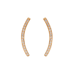 Line of diamonds earring. Diamond Stud