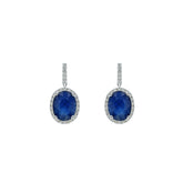 Oval Sapphire and Diamond Earring