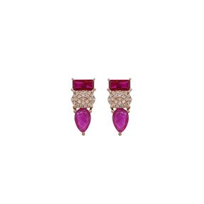 Ruby Earring. Earrings. 18K gold earring. White Gold, yellow gold, rose gold. Perfect Gift. Earring gift. Fine jewelry. Anatol. Kifissia. Golden Hall. Σκουλαρίκι χρυσό. Σκουλαρίκι  με ρουμπίνι. Σκουλαρίκι τρυπιτό. Σκουλαρίκι με ρουμπνι. Σκουλαρίκι με διαμάντια. Athens.
