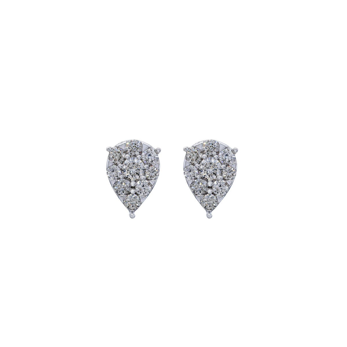 Diamond Earrings. Diamond Studs. Pear shaped diamond earrings