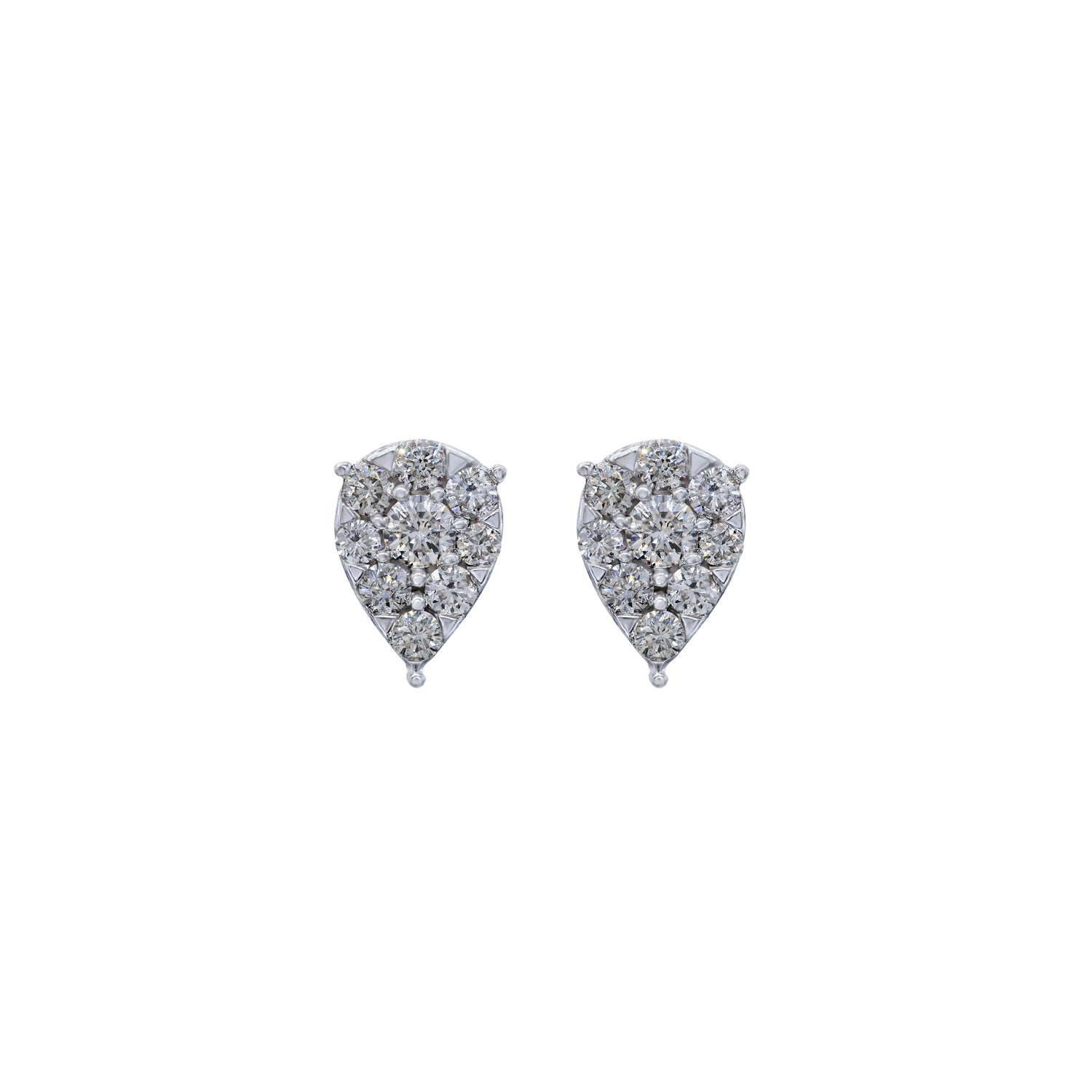Diamond Earrings. Diamond Studs. Pear shaped diamond earrings