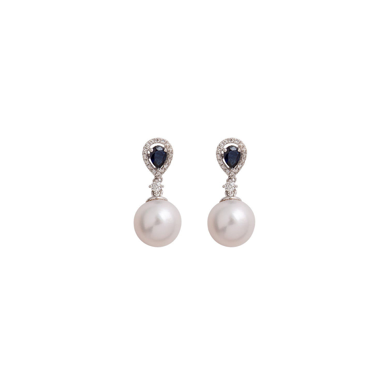 Pearl Earring. Earrings. 18K gold earring. Fresh water pearl. White Gold, yellow gold, rose gold. Perfect Gift. Earring gift. Hanging Pearl. Chain Erring. Fine jewelry. Anatol. Σκουλαρίκι χρυσό. Σκουλαρίκι  με μαργαριτάρι. Σκουλαρίκι αλυσίδα. Σκουλαρίκι με πέρλα. Athens. Blue sapphire earring. Pearls and sapphires.