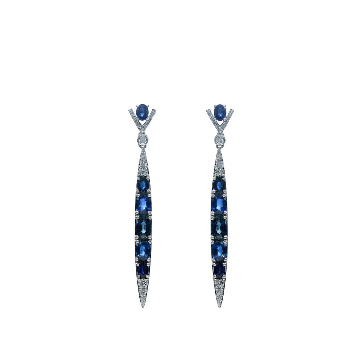Diamond and Sapphire Point Earring