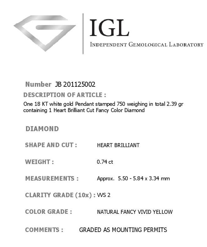IGL Certificate JB 2011125002