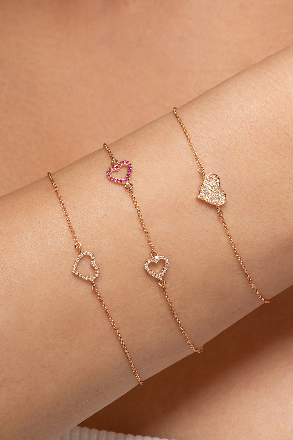 Heart Chain Bracelet - Anatol Jewelry