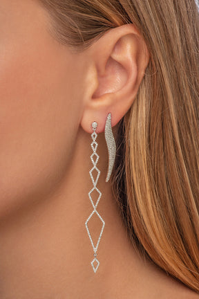 Wavy Diamond Earring